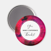 赤紫と紅色の違いを抽象芸術 マグネット (正面/裏面)