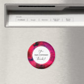 赤紫と紅色の違いを抽象芸術 マグネット (インサイチュ (食洗機))