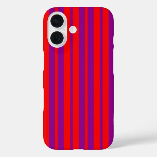 赤紫のスタイリッシュパタストライプーンデザイン Case-Mate iPhoneケース (裏面)
