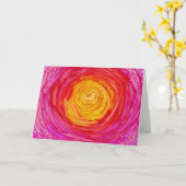 "赤紫の夢"の-すべての行事の挨拶 カード (黄色い花)