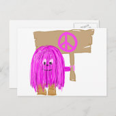 赤紫の平和 ポストカード (正面/裏面)