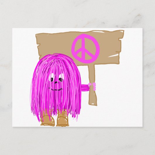 赤紫の平和 ポストカード (正面)