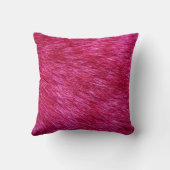 赤紫の毛皮の一見 クッション (裏面)