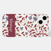 赤紫の水彩野の花の名前 Case-Mate iPhoneケース (裏面 (横))