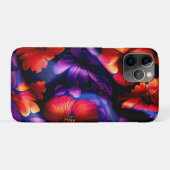 赤紫の花のデザイン Case-Mate iPhoneケース (裏面(横))
