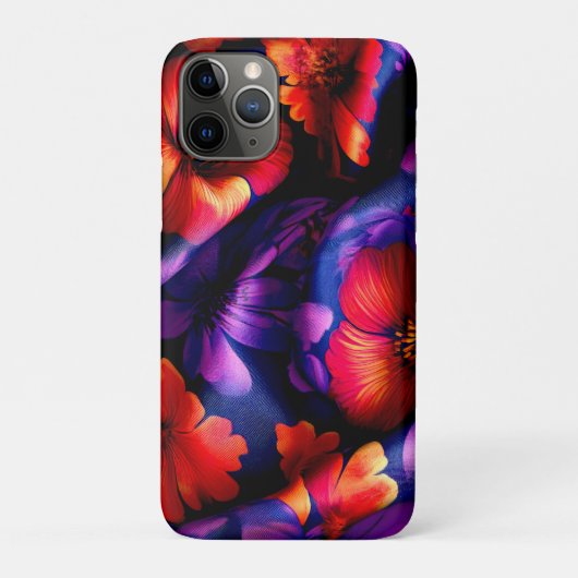 赤紫の花のデザイン Case-Mate iPhoneケース (裏)