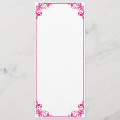 赤紫の華麗さの結婚式夕食メニューカード メニュー (裏面)