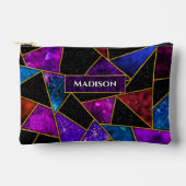 赤紫エレガント幾何ガーリー品 アクセサリーポーチ (正面)