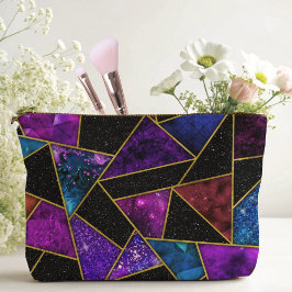 赤紫エレガント幾何ガーリー品 アクセサリーポーチ
