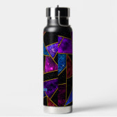 赤紫エレガント幾何ガーリー品 ウォーターボトル (左面)