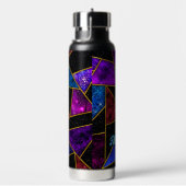 赤紫エレガント幾何ガーリー品 ウォーターボトル (右面)