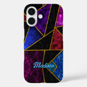 赤紫エレガント幾何ガーリー品 Case-Mate iPhoneケース (裏面)