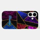 赤紫エレガント幾何ガーリー品 Case-Mate iPhoneケース (裏面 (横))