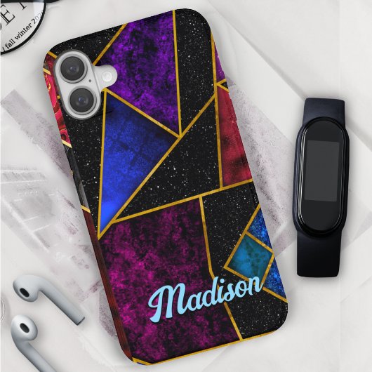 赤紫エレガント幾何ガーリー品 Case-Mate iPhoneケース