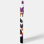 赤紫オレンジブラックミッドセンチュリーアートパターン Case-Mate iPhoneケース (裏面 / 右)