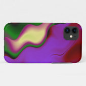 赤紫グリーン抽象芸術背景 Case-Mate iPhoneケース (裏面(横))