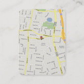 赤紫ハートリーフ結婚ツリーの情報カード 名刺 (裏面)