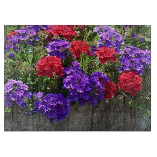 赤紫フローラ板 カッティングボード (正面)