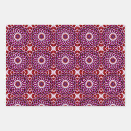 赤紫ホワイトマンダラ ラッピングペーパーシート