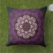 赤紫ロータス アウトドアクッション (芝生)