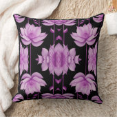 赤紫ロータス クッション (ブランケット)