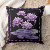 赤紫ロータス クッション (ブランケット)