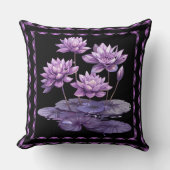 赤紫ロータス クッション (正面)