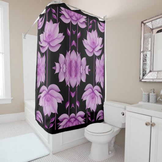 赤紫ロータス シャワーカーテン (インサイチュ)