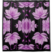 赤紫ロータス シャワーカーテン (正面)