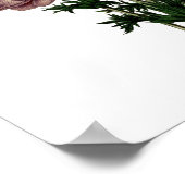 赤紫ヴィンテージムーディーズフローラ花 ポスター (角)