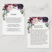 赤紫緑の花束のカードケース エンクロージャーカード (正面/裏面)