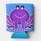 赤紫色のカエル 缶クーラー (裏面)