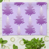 赤紫色の常緑樹 キッチンタオル (折り畳み)