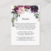 赤紫色の緑のフローラスプレーエンクロージャカード エンクロージャーカード (正面)