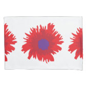 赤紫色の花ポピー枕 枕カバー (正面左)