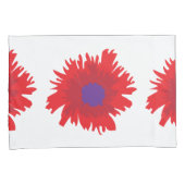 赤紫色の花ポピー枕 枕カバー (正面右)