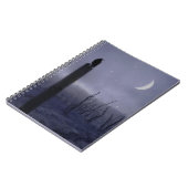 赤紫色の赤痢でカラスをする ノートブック (左側)