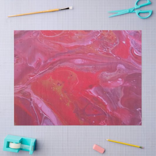 赤紫色の銅の白い抽象芸術の分離 薄葉紙 (クラフト)