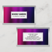 赤紫色メタリック 名刺 (正面/裏面)