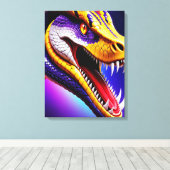 赤紫鮮やか白と黄のコブラはかりで測 キャンバスプリント (インサイチュ (ウッドフロア))