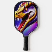 赤紫鮮やか白と黄のコブラはかりで測 ピックルボールラケット (裏面)