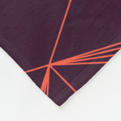 赤紫、シンプル、エレガント豪華なグラフィック フリースブランケット (角)