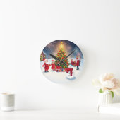 赤細工の休日お祝い:クリスマスとN ラウンド壁時計 (ホーム)