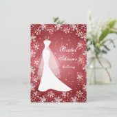 赤結婚いブライダルシャワーの着物 招待状 (スタンド正面)