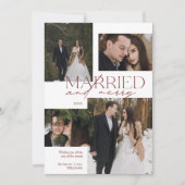 赤結婚したタータンチェックメリーモダン写真 シーズンカード (正面)