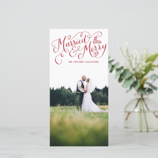 赤結婚した手文字メリー付き休日 シーズンカード (スタンド正面)