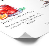 赤結婚のシグネチャカクテルメニュー ポスター (角)