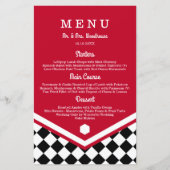 赤結婚のメニューと黒のパタ市松模様にーン (正面)