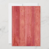 赤結婚の素朴フローラ 招待状 (裏面)