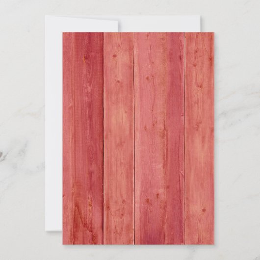 赤結婚の素朴フローラ 招待状 (裏面)